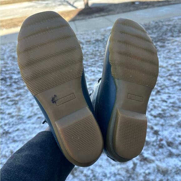 Sperry Women’s Saltwater Buffalo Check Duck Boots Size 9 Navy Plaid - Picture 8 of 11